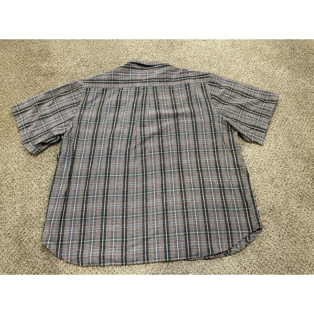 NWT Vintage Field Master Sears Flannel Shirt Brown Grey Plaid XL 100% Cotton - Picture 5 of 6